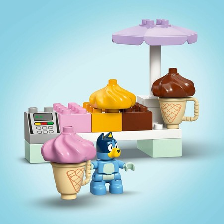 figura Bluey con camión de helados juguete niños