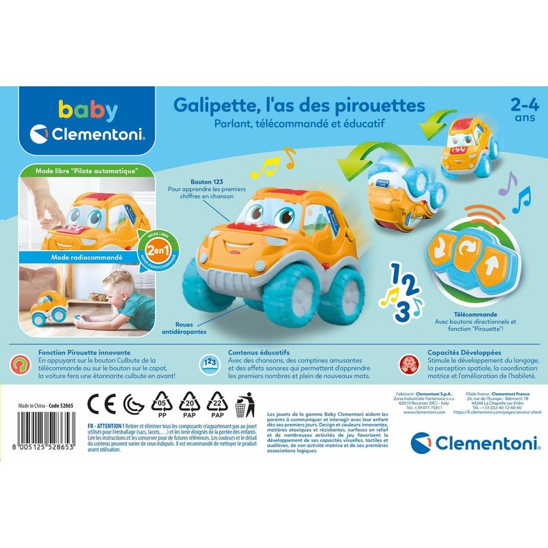 Embalaje del coche radiocontrol Clementoni Galipette