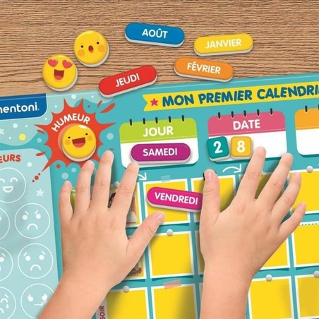 Set construcción educativo: Calendario magnético con piezas de colores