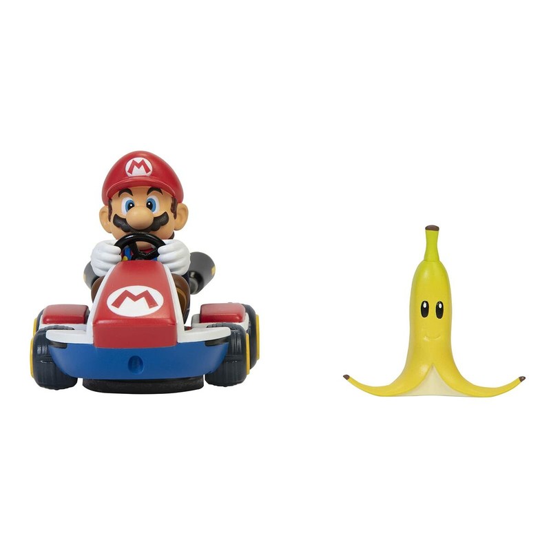 Coche de metal Super Mario vista lateral