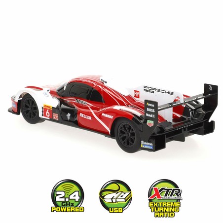 Coche de juguete Porsche 963 a escala 1:24 con diseño realista