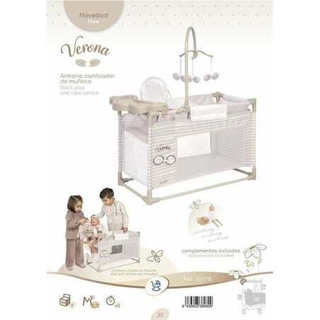 Muebles muñecas plegables, cambiador para niños 3 años