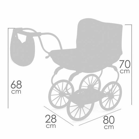 Accesorios para muñecas de juguete, carrito de paseo
