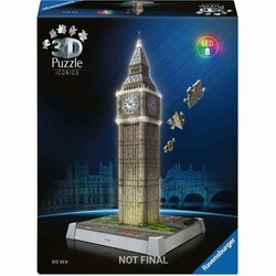 Puzzle 3D Big Ben Ravensburger con luz LED, juguete de construcción 2