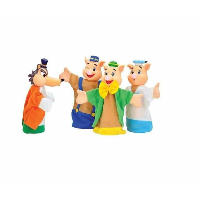 Set completo de marionetas de peluche para contar historias creativas.