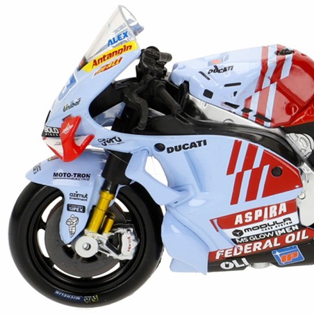 Detalles realistas de la Motocicleta Ducati Gresini, perfecta para niños +3 años