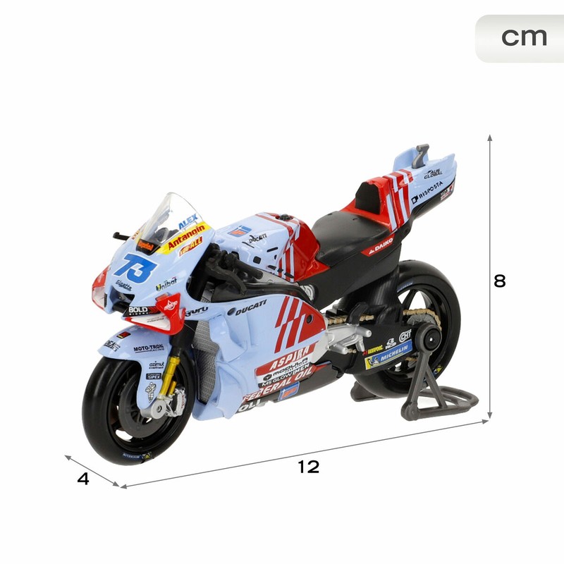 Moto Ducati Gresini en metal y plástico, fomento de la motricidad fina