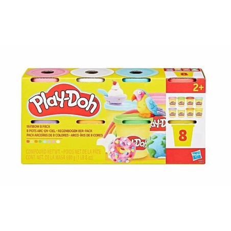 Niños jugando con plastilina colores Play-Doh, desarrollo sensorial
