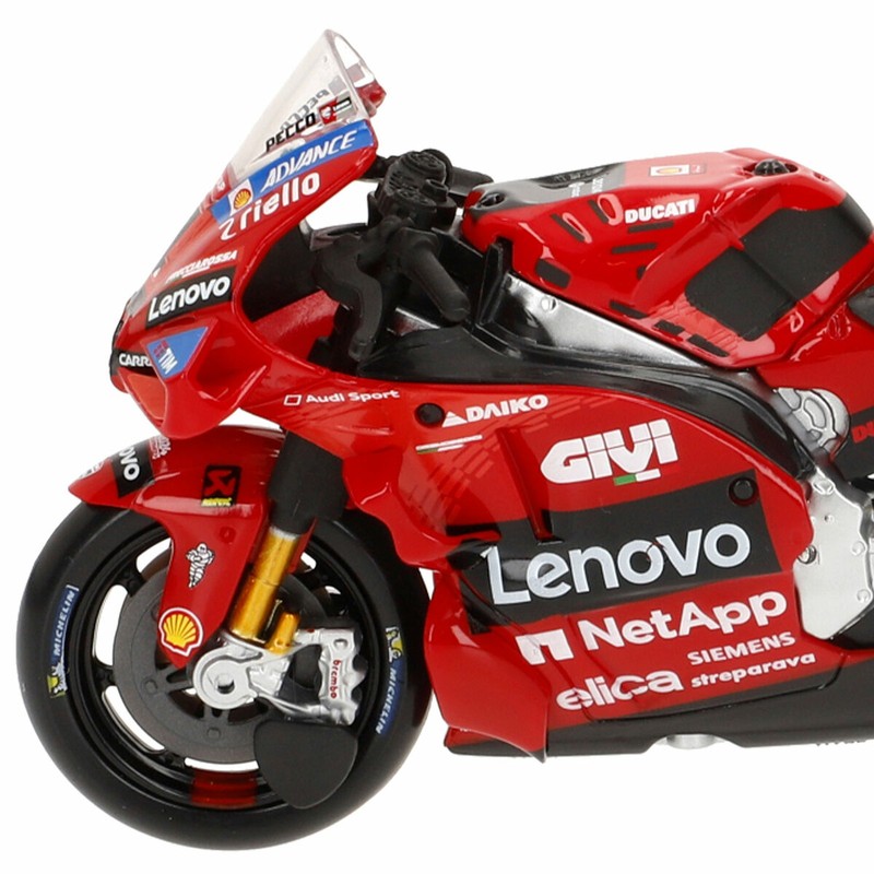 Detalles de la Ducati Lenovo Maisto, un set construcción educativo para pequeños pilotos