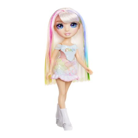Muñeca Rainbow High Amaya de 22 cm, vista lateral completa.