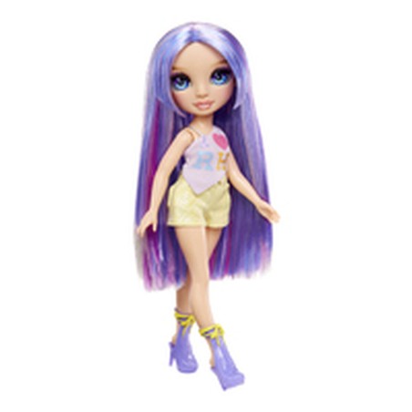 Packaging de la Muñeca Rainbow High Violet, lista para regalo.