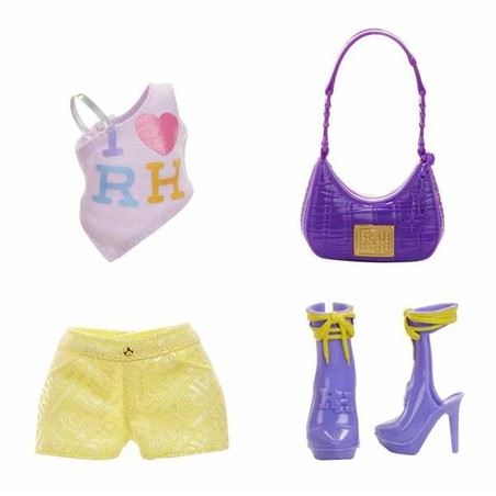 Juguete simbólico infantil: Muñeca Rainbow High Violet inspira historias.