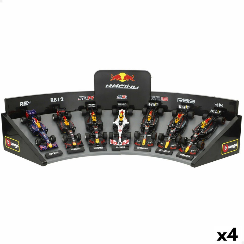 Coches juguete niños Red Bull BURAGO en set de 4 unidades
