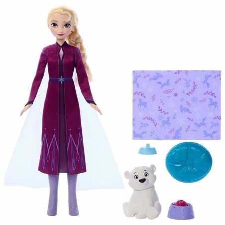 Muñeca Frozen Elsa articulada con vestido azul