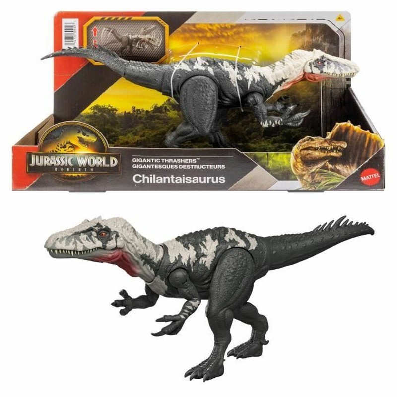 Figura de Acción Jurassic World Chilantaisaurus, juguete dinosaurio articulado