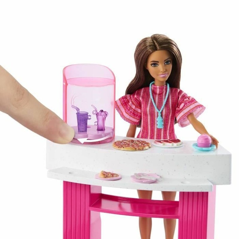 Accesorios casa muñecas Barbie: set de piscina con tobogán.