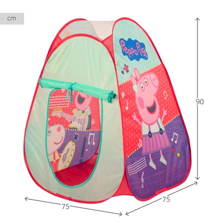 Detalle de la tienda Peppa Pig, espacio para juguete construcción motricidad fina