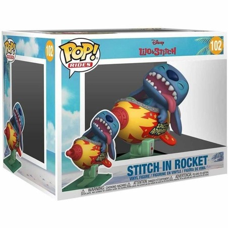 Figura coleccionable Disney Stitch en su cohete con detalles