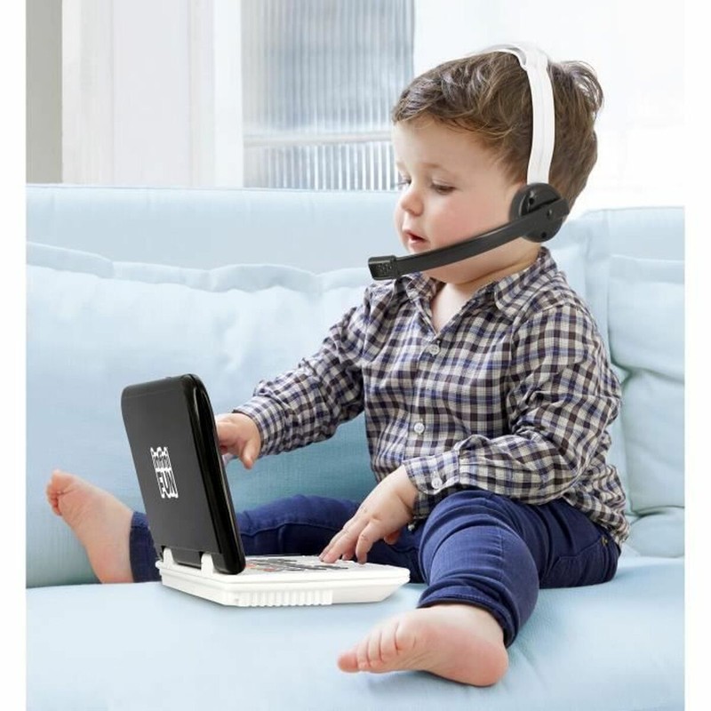 Kit oficina casa niños portátil y auriculares de juguete