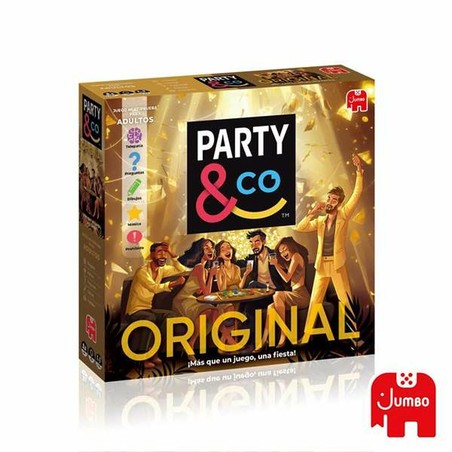 Componentes del juego Party & Co Rush: cartas y temporizador