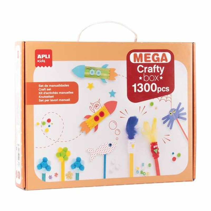 Juego de manualidades niños Apli, set creativo multicolor para aprender