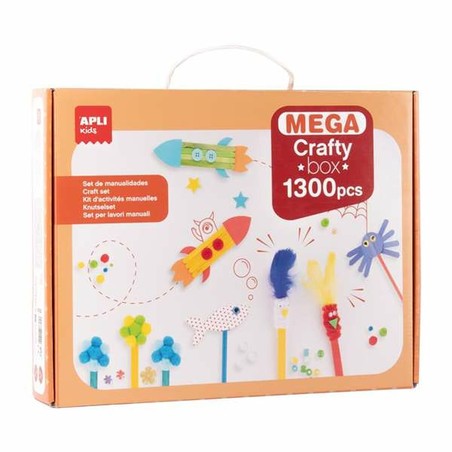 Juego de manualidades niños Apli, set creativo multicolor para aprender