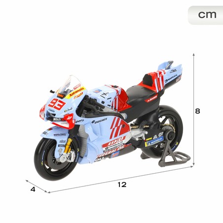 Moto de competición Ducati Gresini con soporte, juguete construcción motricidad fina