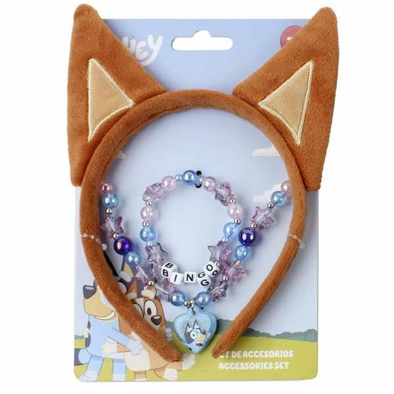Detalle pulsera collar diadema infantil Bluey