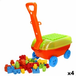 Juguetes construcción niños Color Block vagoneta 50 piezas