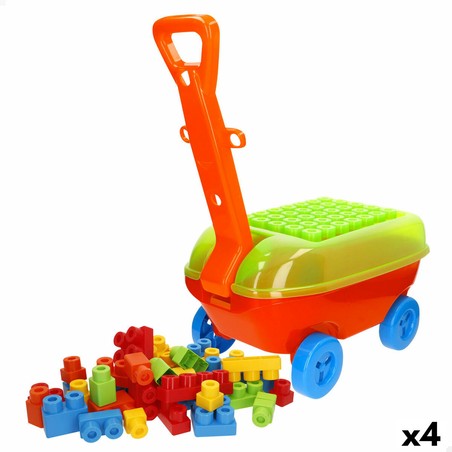 Juguetes construcción niños Color Block vagoneta 50 piezas