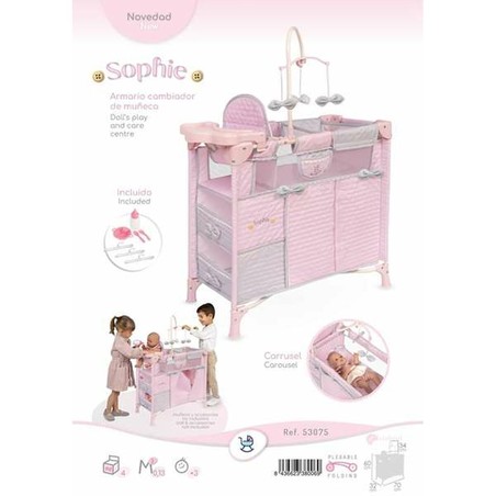 Mueble muñecas plegable Decuevas Sophie color rosa