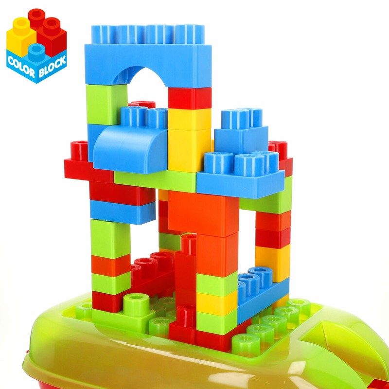 Vagoneta de arrastre con asa para juego construcción niños 3 años