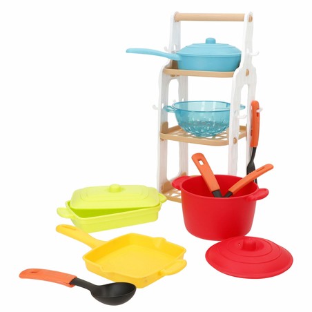 Cocinita de juguete PlayGo con estantería para organizar accesorios