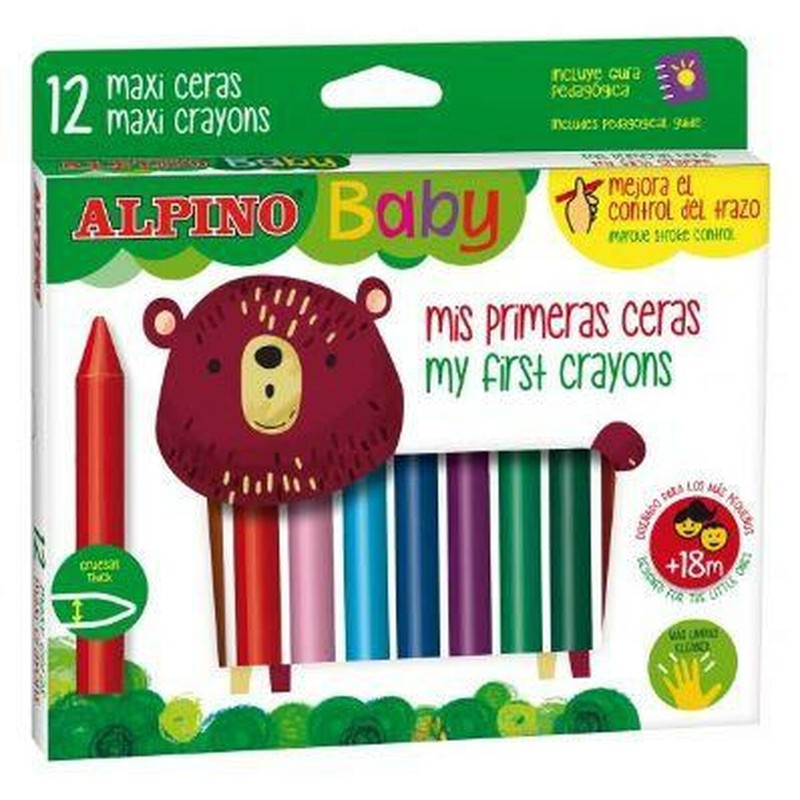 Set pintura niños Alpino Baby: ceras seguras y gruesas