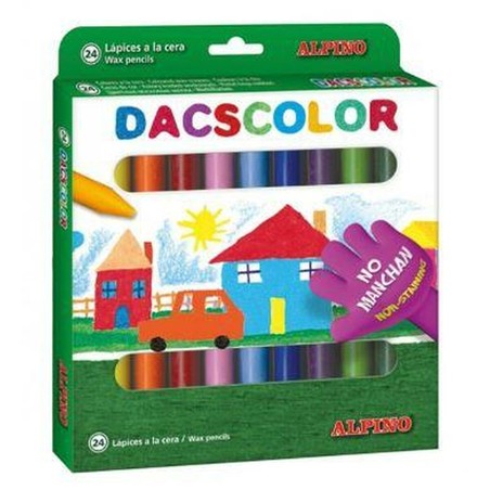Set pintura niños con 24 ceras Alpino, ideal para dibujo artístico