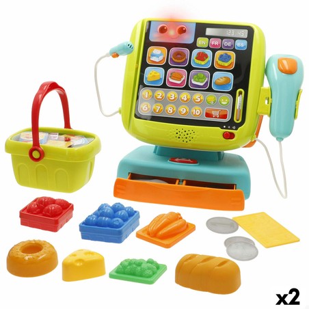Caja registradora infantil de madera Winfun con accesorios