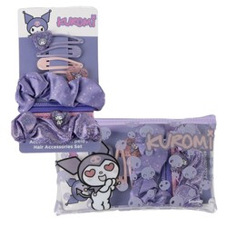 Accesorios pelo Hello Kitty morado set infantil