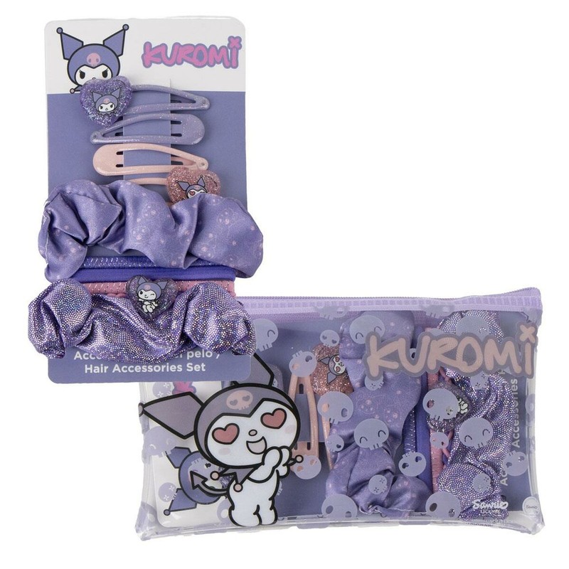 Accesorios pelo Hello Kitty morado set infantil