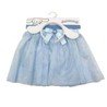 Disfraz de Hello Kitty azul para niños, ideal para fiestas y juegos.