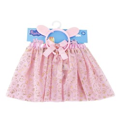 Disfraces niños: Falda Peppa Pig Rosa con diadema para juego
