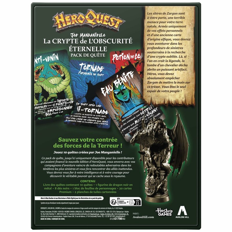 Componentes del juego de mesa de estrategia Hasbro, piezas y cartas en francés