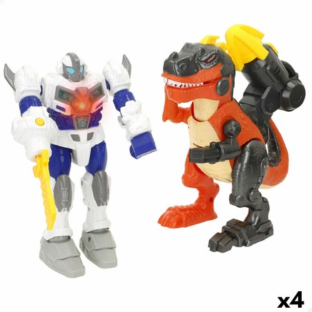Juguetes construcción niños set Robot vs Dinosaurio