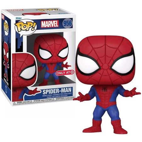 Caja Funko Pop Spiderman con licencia oficial Marvel