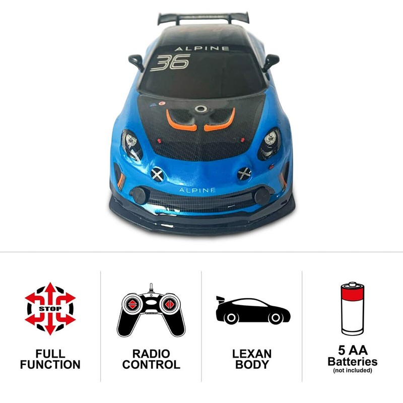 Detalle frontal coche radiocontrol Alpine A110 GT4