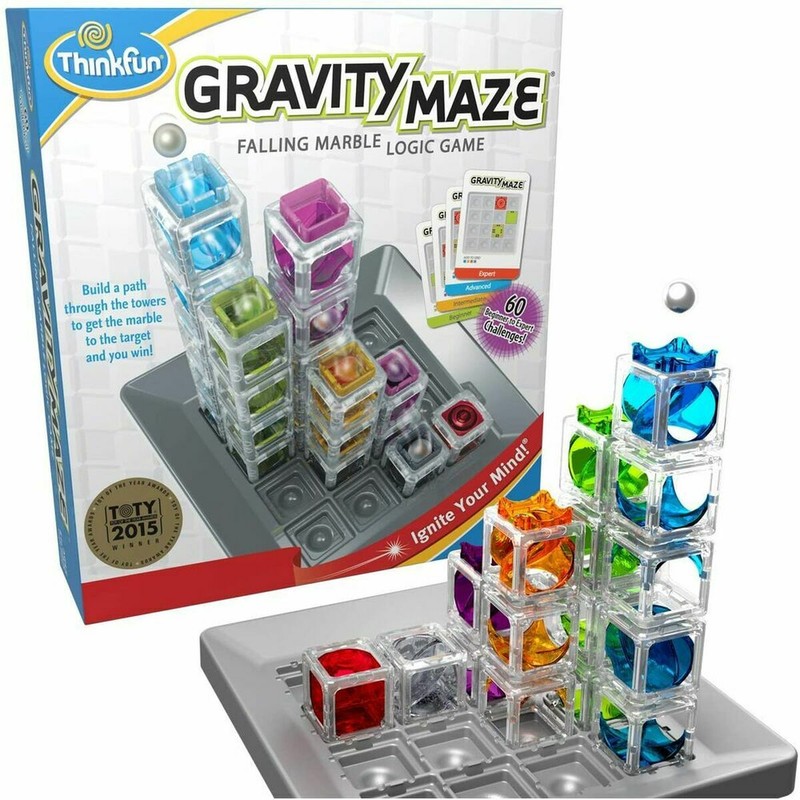 Vista lateral de un circuito complejo de Gravity Maze