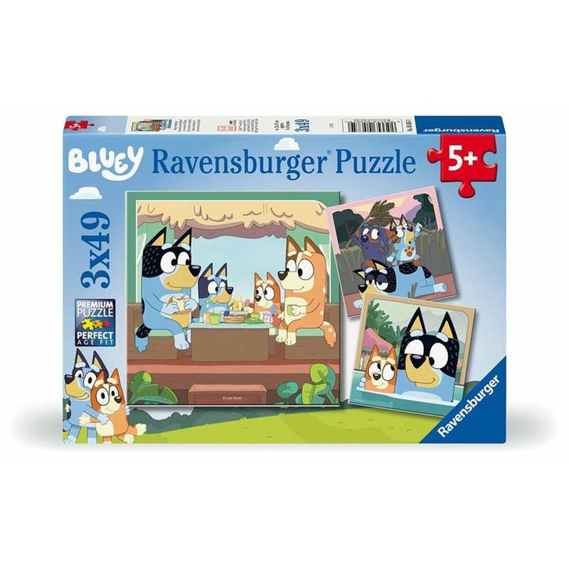 Set de 3 puzzles educativos 3 años con personajes Bluey