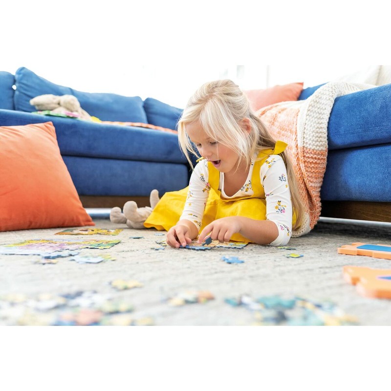 Caja de puzzles infantiles Ravensburger Bluey, contenido multilenguaje