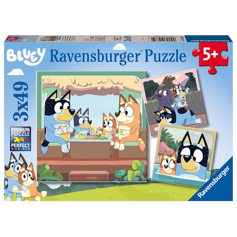 Puzzles Bluey de 49 piezas, diversión garantizada