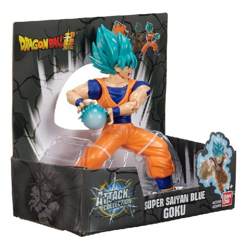 Figura Acción Dragon Ball Goku SS Blue Bandai, pose de combate