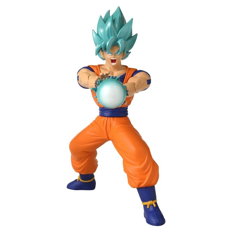 Figura Acción Dragon Ball Goku SS Blue Bandai, con su aura de poder